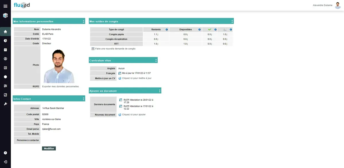 Fluxod - Mes informations